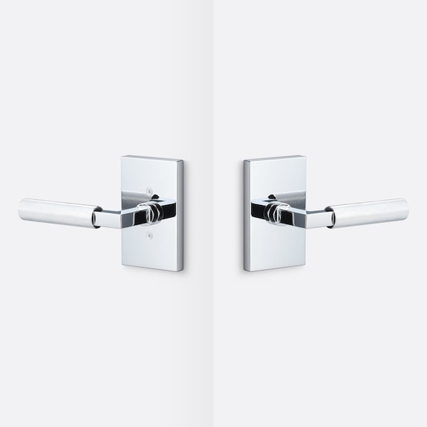 Sure-Loc Hardware Sure-Loc Hardware Levanto Passage Rosette, Polished Chrome, Knurled Grip in Polished Chrome LV101 26 GRIP-KN 26 - main